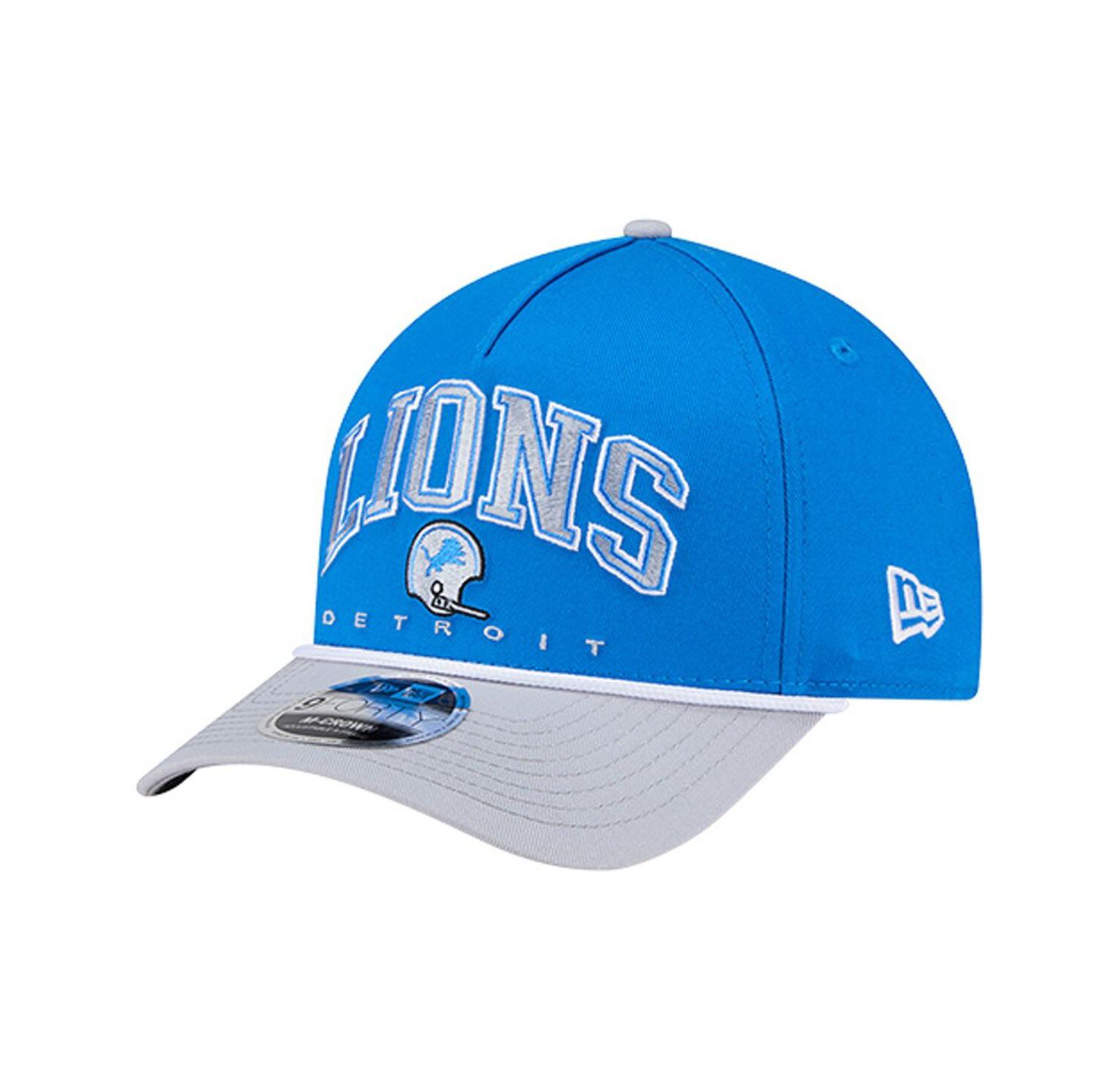 Men's Blue Detroit Lions Throwback Arch 9FORTY A-Frame Adjustable Hat