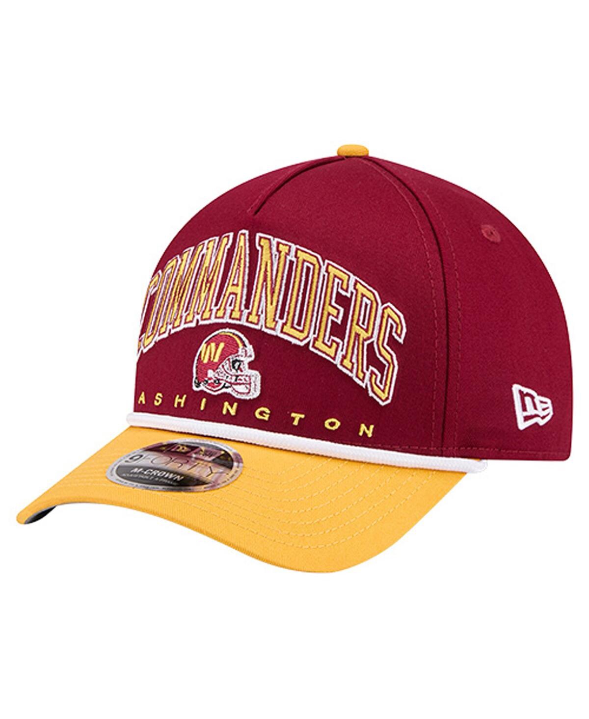 New Era Men'sâ Burgundy Washington Commanders Arch 9forty A-frame Adjustable Hat In Burgundy