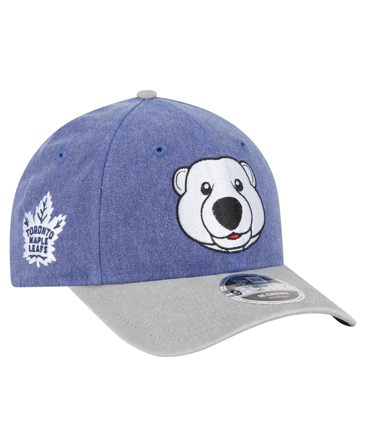 New Era Men'sâ Blue/gray Toronto Maple Leaf's Mascot 2-tone 9forty Adjustable Hat In Blue