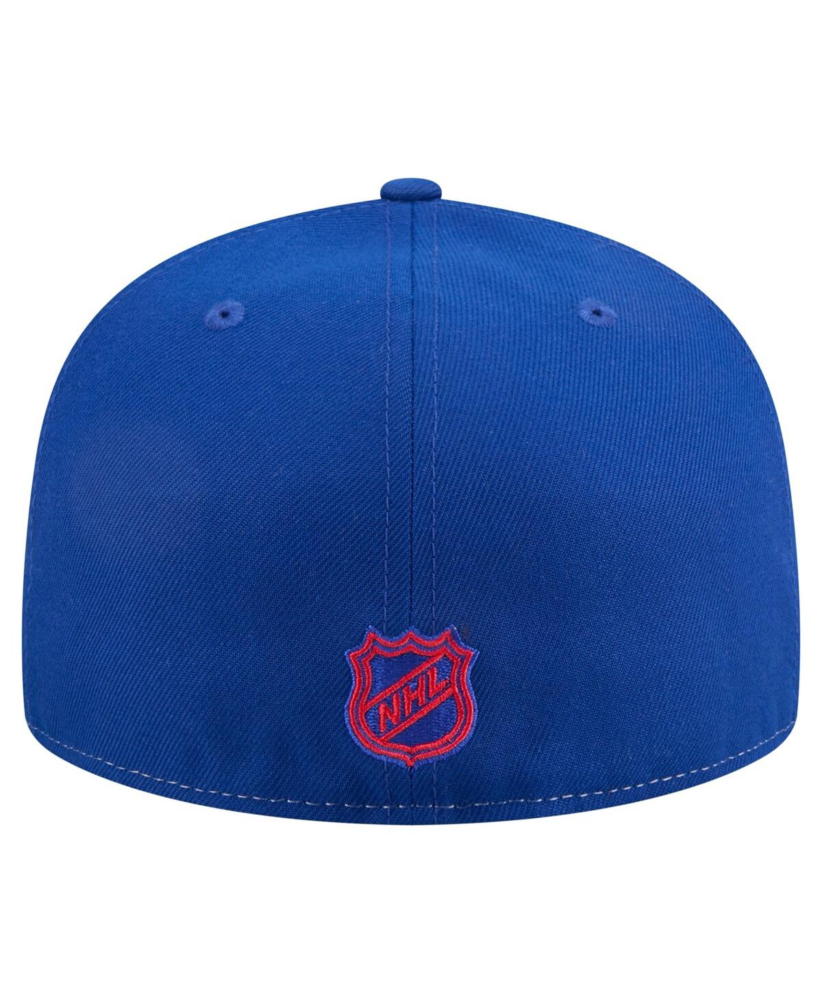 New Era Men'sâ White/blue New York Rangers Repeat Two-tone 59fifty Fitted Hat In Blue