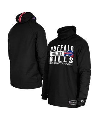 New Era - Men's Black Buffalo Bills Functional Fandom Balaclava Helmet Stripe Tri-Blend Hoodie