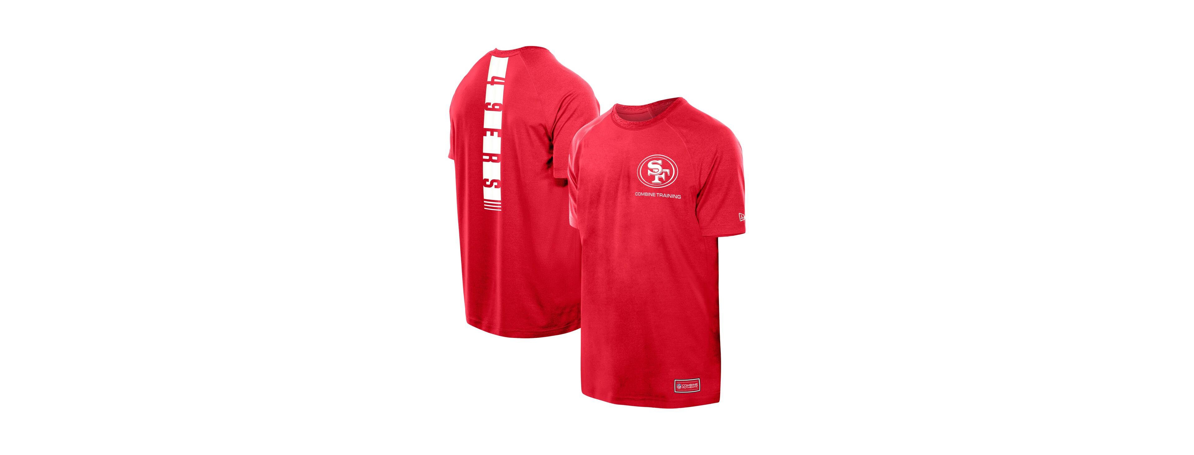 New Era Men's Scarlet San Francisco 49ers Functional Fandom Reflective T-Shirt