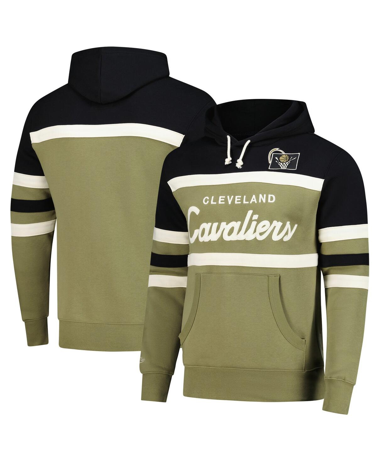 Mitchell & Ness Men's Olive/black Cleveland Cavaliers Double Clutch Head Coach Hoodie