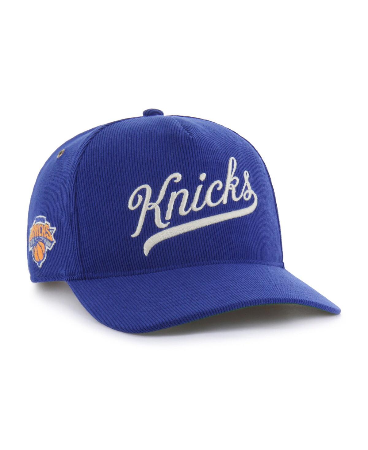 47 Brand Men's Royal New York Knicks Golden Age Relaxed Corduroy Hitch Adjustable Hat In Blue