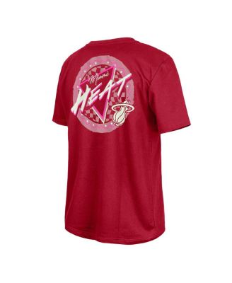 Men's Dark Red Miami Heat Glow-in-the-Dark T-Shirt
