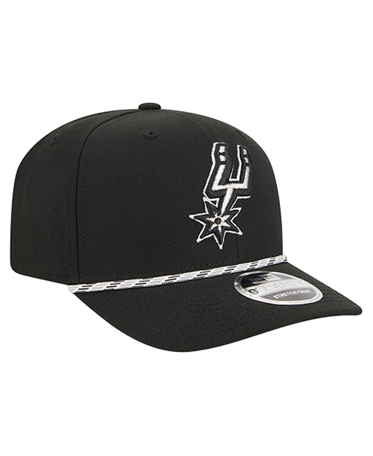 New Era Men's Black San Antonio Spurs Rope 9seventy Adjustable Hat In Black