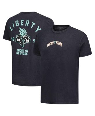 Men's and Women's Black New York Liberty Oversized Vintage Wash T-Shirt