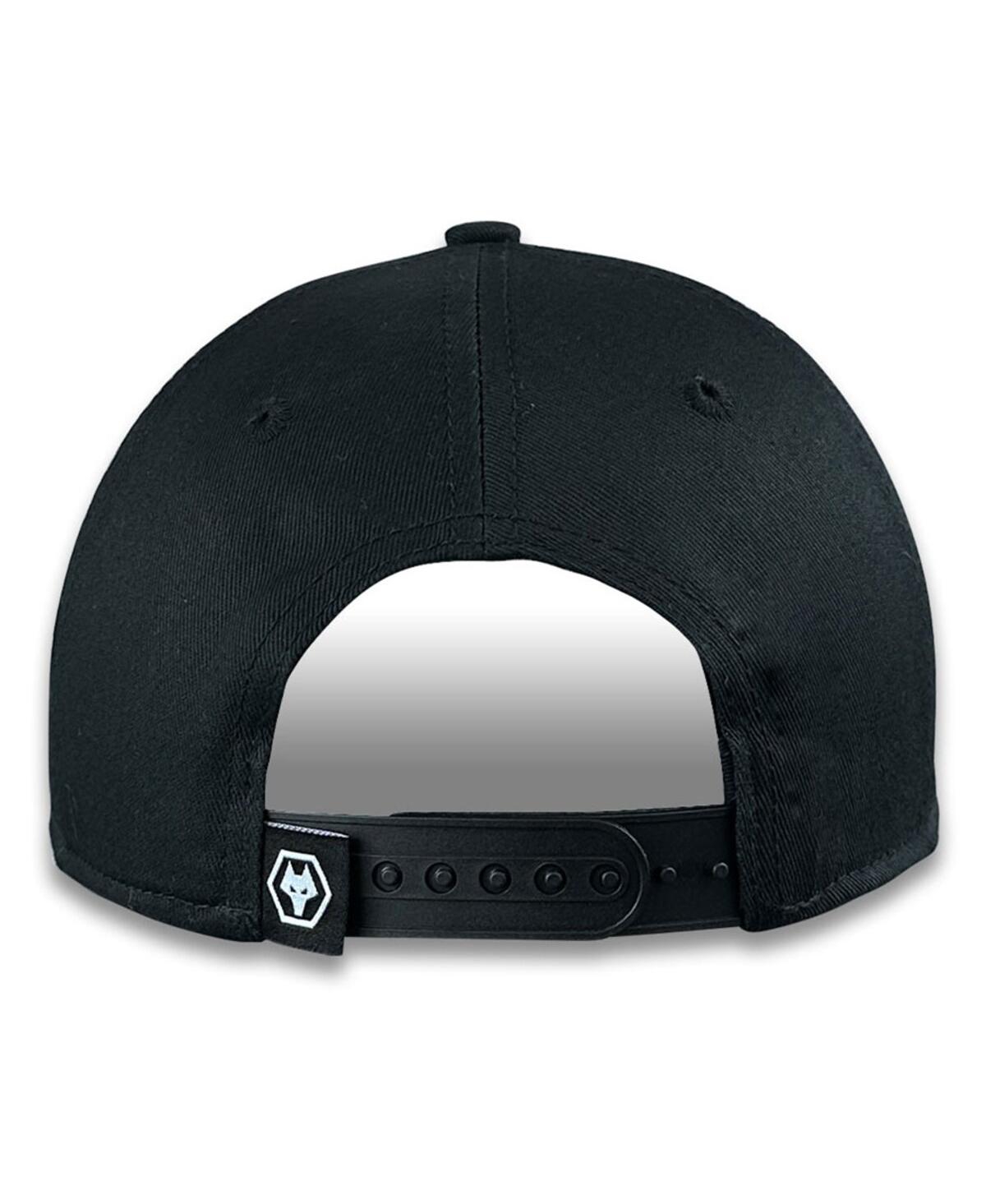 1863fc Men's Black Wolverhampton Wanderers Mono Badge Adjustable Hat In Black