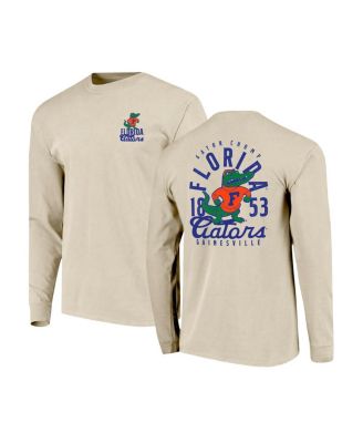 Men's Natural Florida Gators Comfort Colors Mascot Overlay Long Sleeve T-Shirt