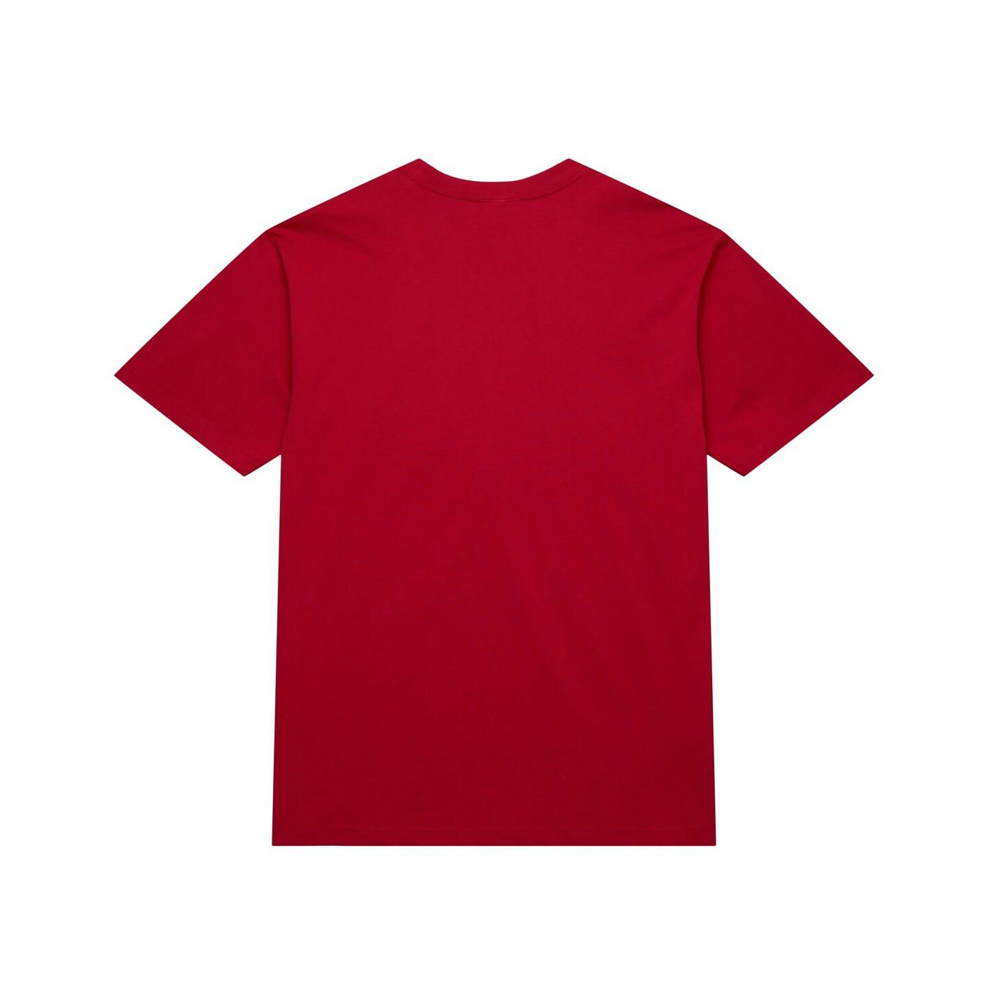 Мужская футболка Mitchell & Ness Red Chicago Bulls Hardwood Classics Neon Nights Premium — фото 2