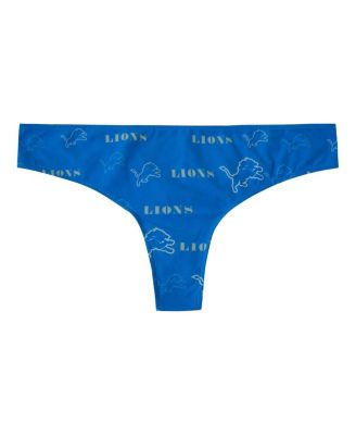 Women's Blue Detroit Lions Mosaic All Over Print Thong