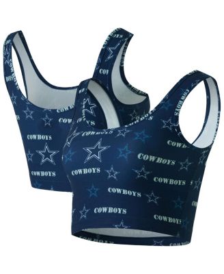 Concepts Sport - Women's Navy Dallas Cowboys Mosaic Allover Print Bralette