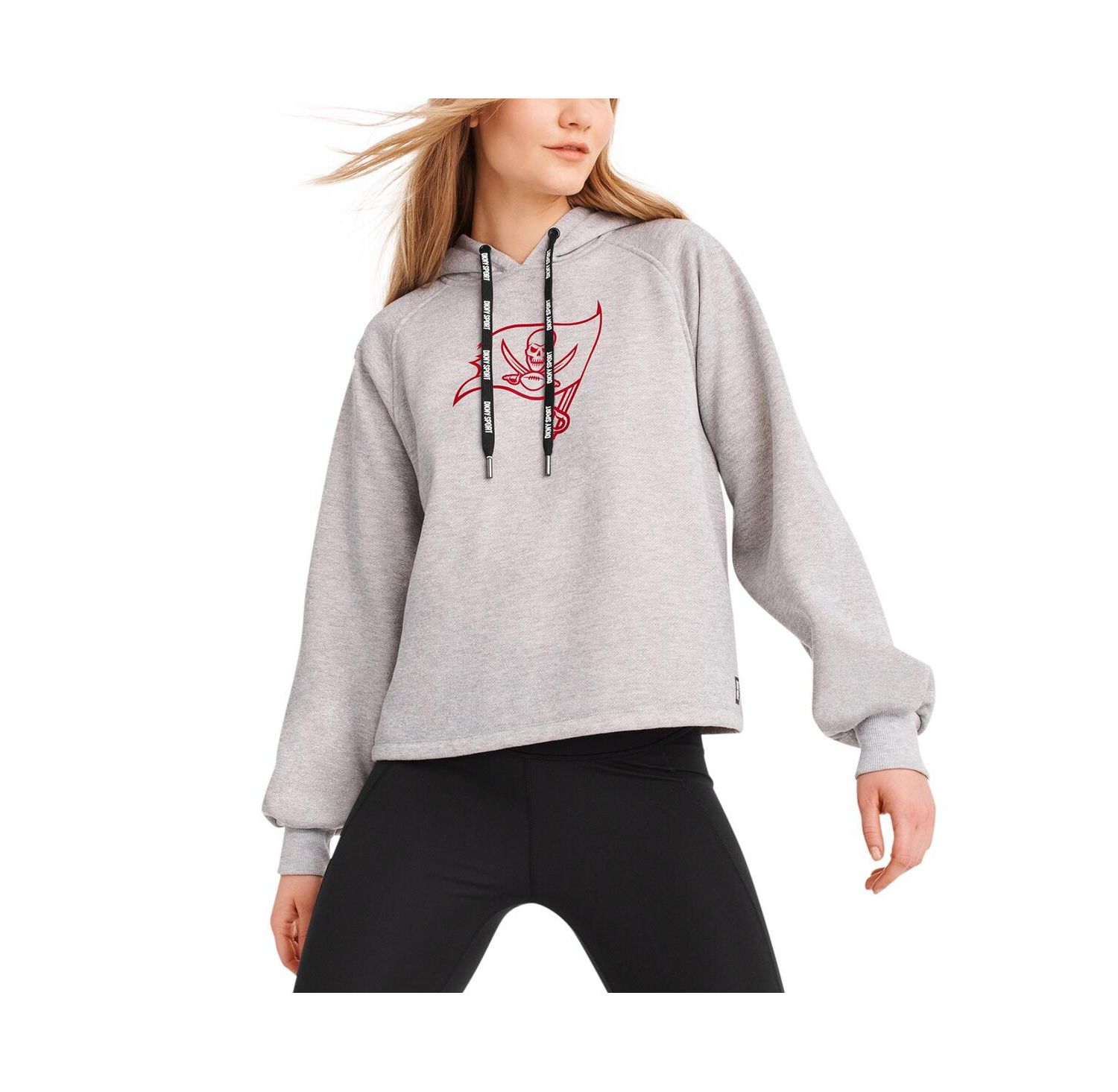 Women's Heather Gray Tampa Bay Buccaneers Debbie Dolman Raglan Pullover Hoodie