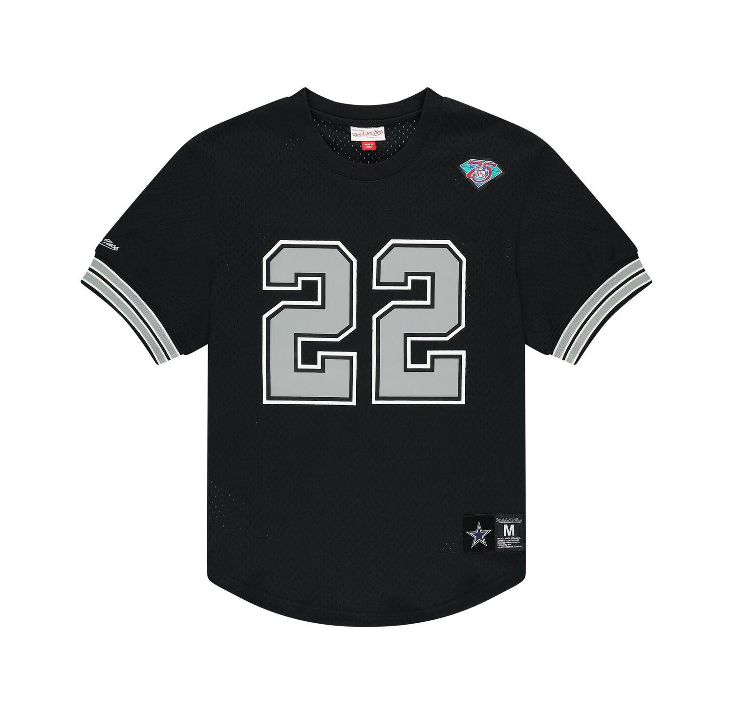 Men's Emmitt Smith Black Dallas Cowboys Retired Player Name & Number Mesh T-Shirt