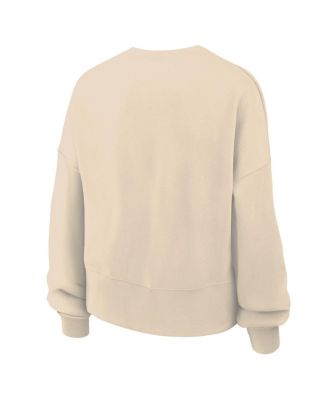 Women's Natural Virginia Cavaliers Phoenix Fleece Oversized Cropped Sweatshirt