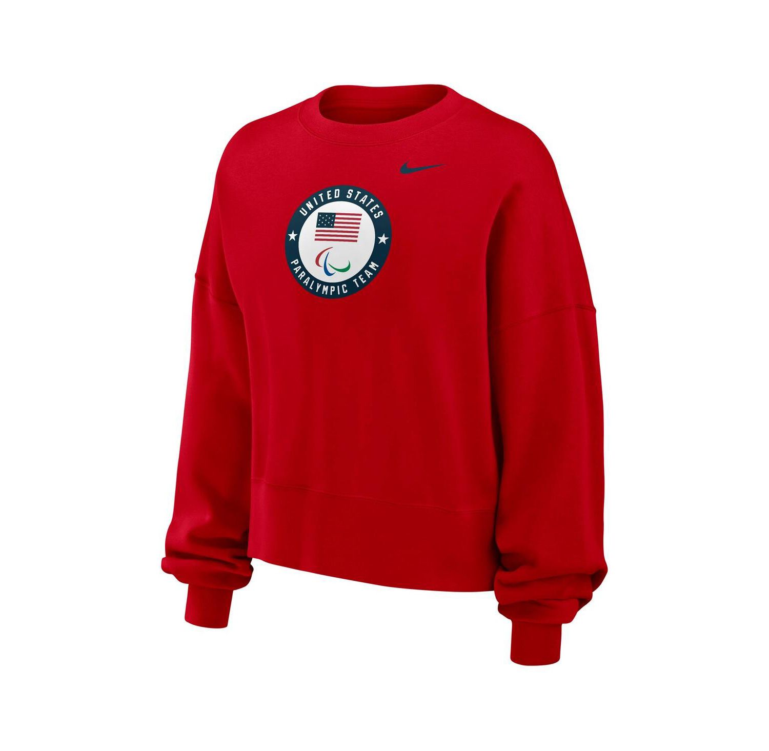 Women's Red U.S. Paralympics Oversized Phoenix Fleece Sweatshirt