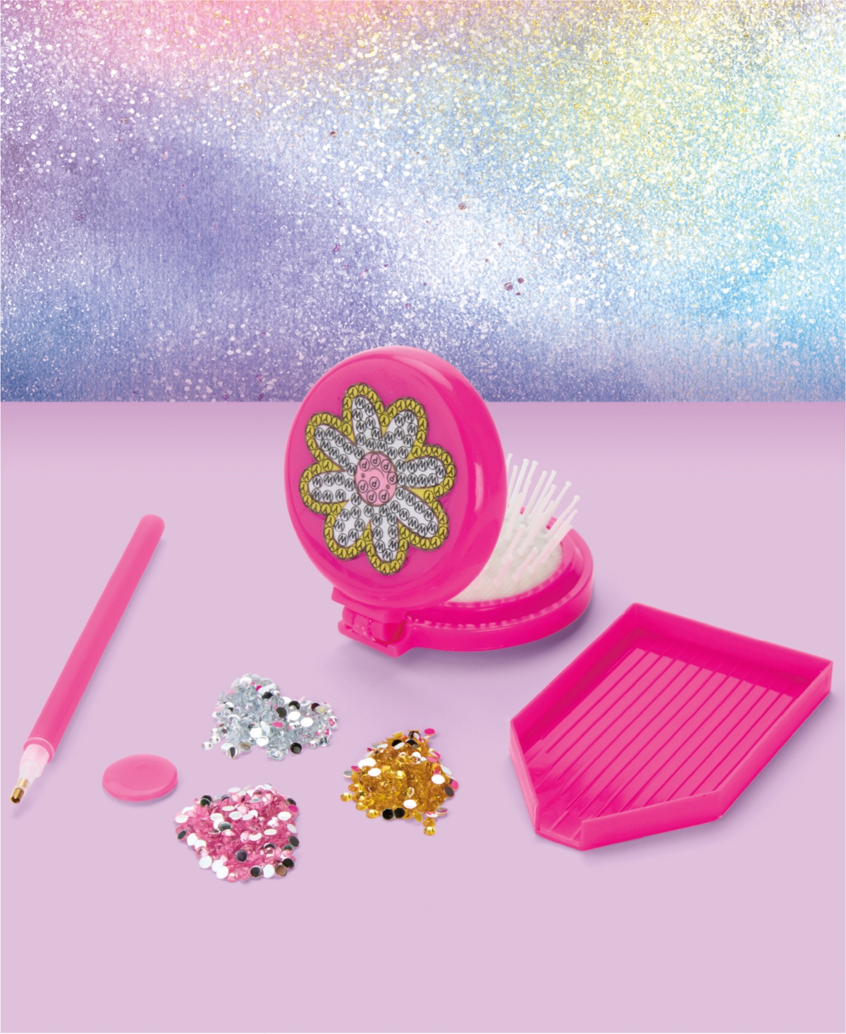 Geoffrey's Toy Box Compact Brush Bling Do It Yourself Diamond Painting Kit