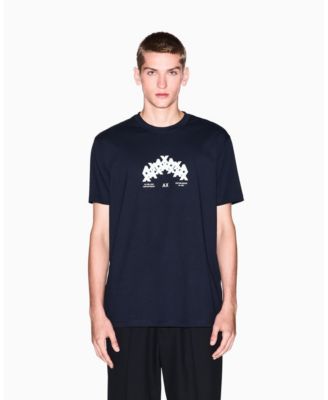 A|X Armani Exchange - Men's Heavy Jersey Flocked  X Logo T-Shirt