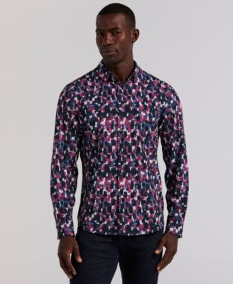 Perry Ellis - Men's Long-Sleeve Slim Fit Shirt