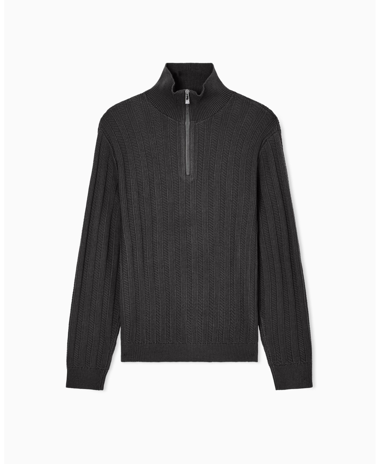 Men's Ribbed Quarter Zip Sweater