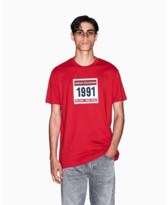 A|X Armani Exchange - Men's Grid Box "1991" Logo T-Shirt