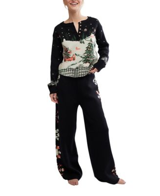 Free People - Women's 2-Piece Dream Whispers Long Sleeve Top and Pants Set