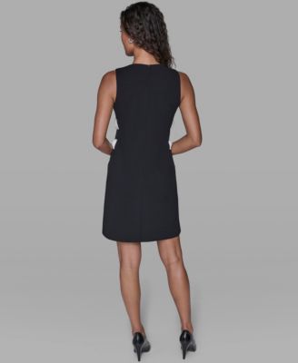 Women's Bow Detail Crew Neck Sheath Dress