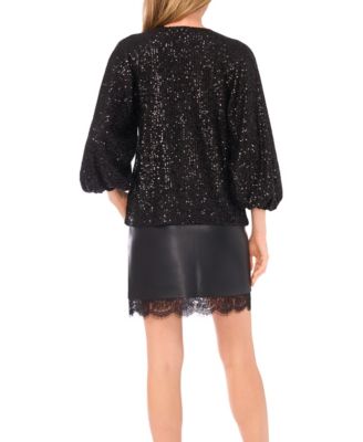 Vince Camuto Women's V-Neck Raglan Top