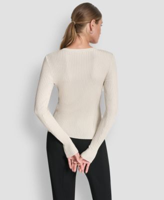 Women's Sleek Long Sleeve Shine Sweater