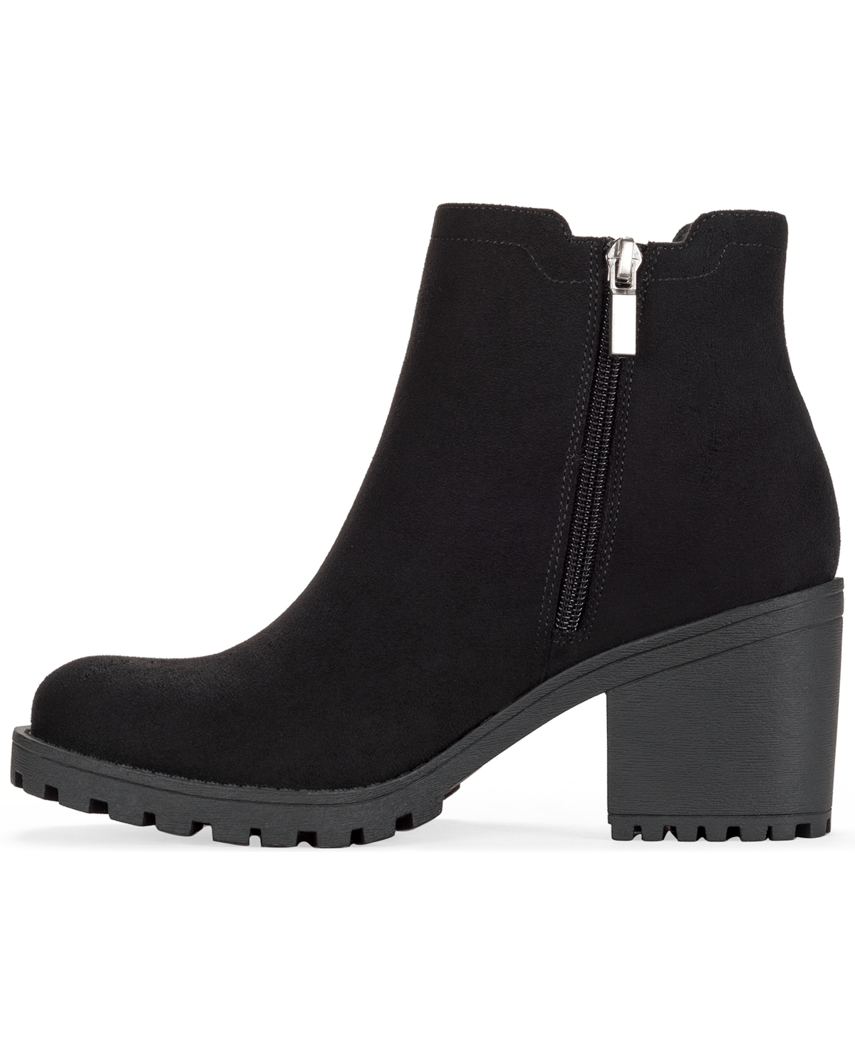 Wild Pair Women's Morghann Round Toe Lug Booties, Macy's Exclusive In Black