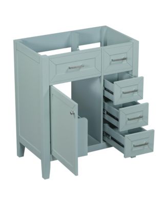 Bathroom Vanity Cabinet Base 30-Inch with Drawers, Solid Frame and MDF Board