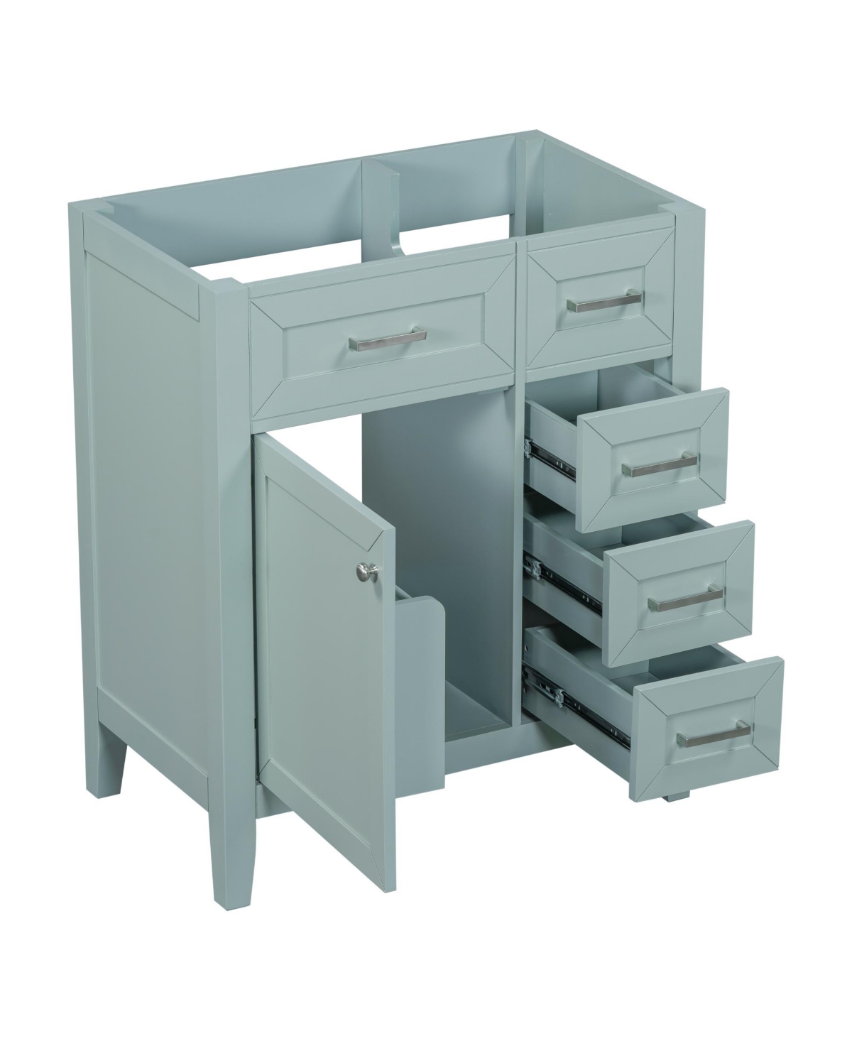 Casainc 30" Bathroom Vanity, Cabinet Base Only, Bathroom Cabinet with Drawers, Solid Frame and Mdf Board