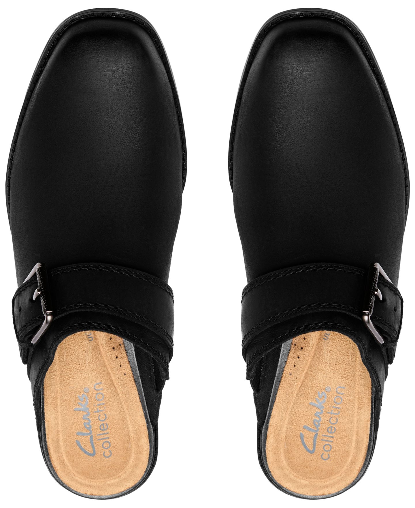 Женские сабо Clarks Danyelle Mist Slip-On Mules, цвет: Чёрный кожаный — фото 4