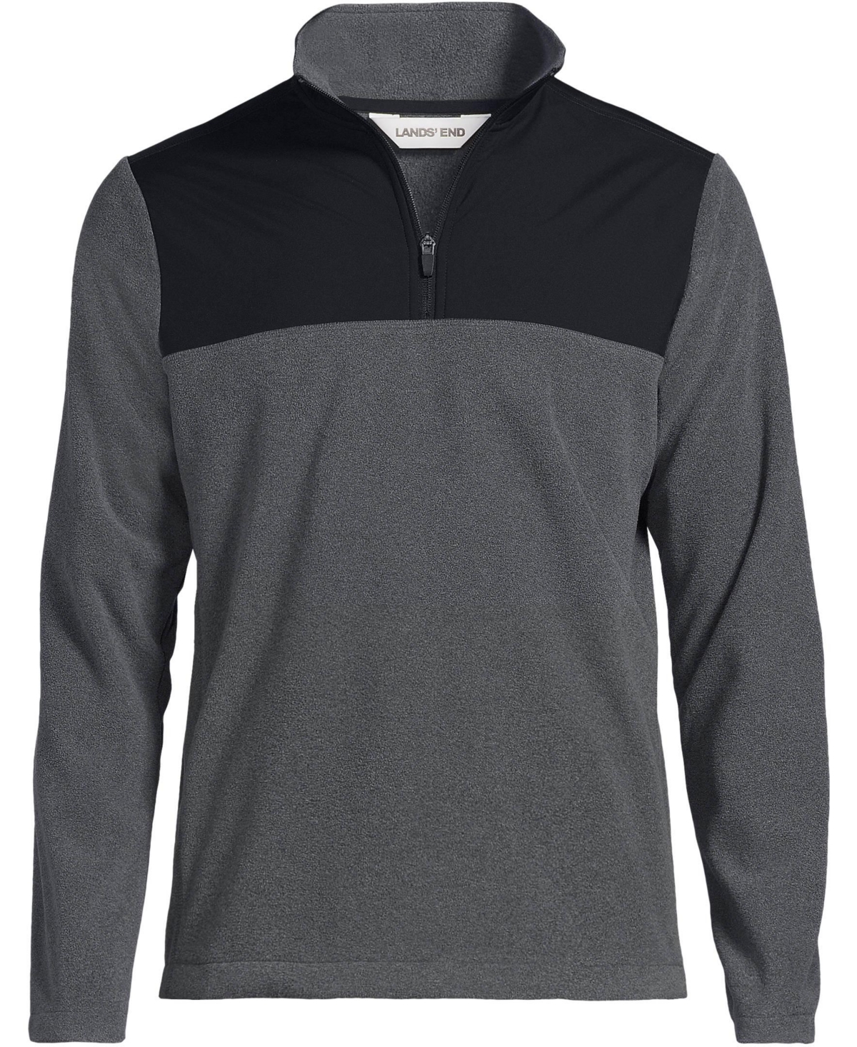 Lands' End Men's Anyweather RainDefense Fleece Mixed Media Quarter Zip Pullover