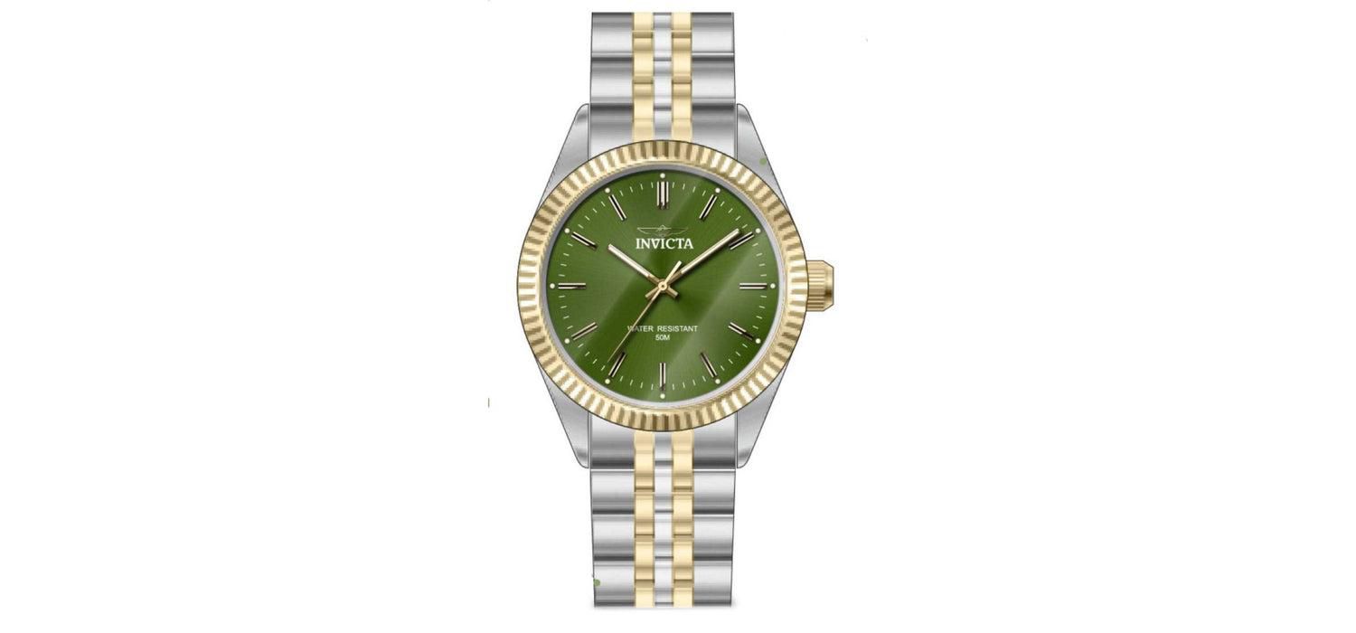 Men's 49315 Specialty Quartz 3 Hand Green Dial Watch