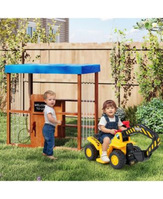 Kids Gas Station Playhouse with Gas Refueling Guns for Aged 3+
