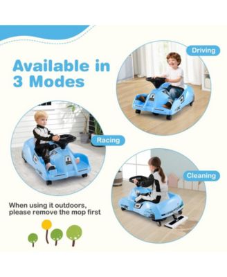 12V Electric Cleaning Go Kart with Detachable Mop and Remote Control