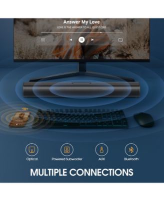  3D Surround Sound with Dual Bass Technology  Sound Bar for TV