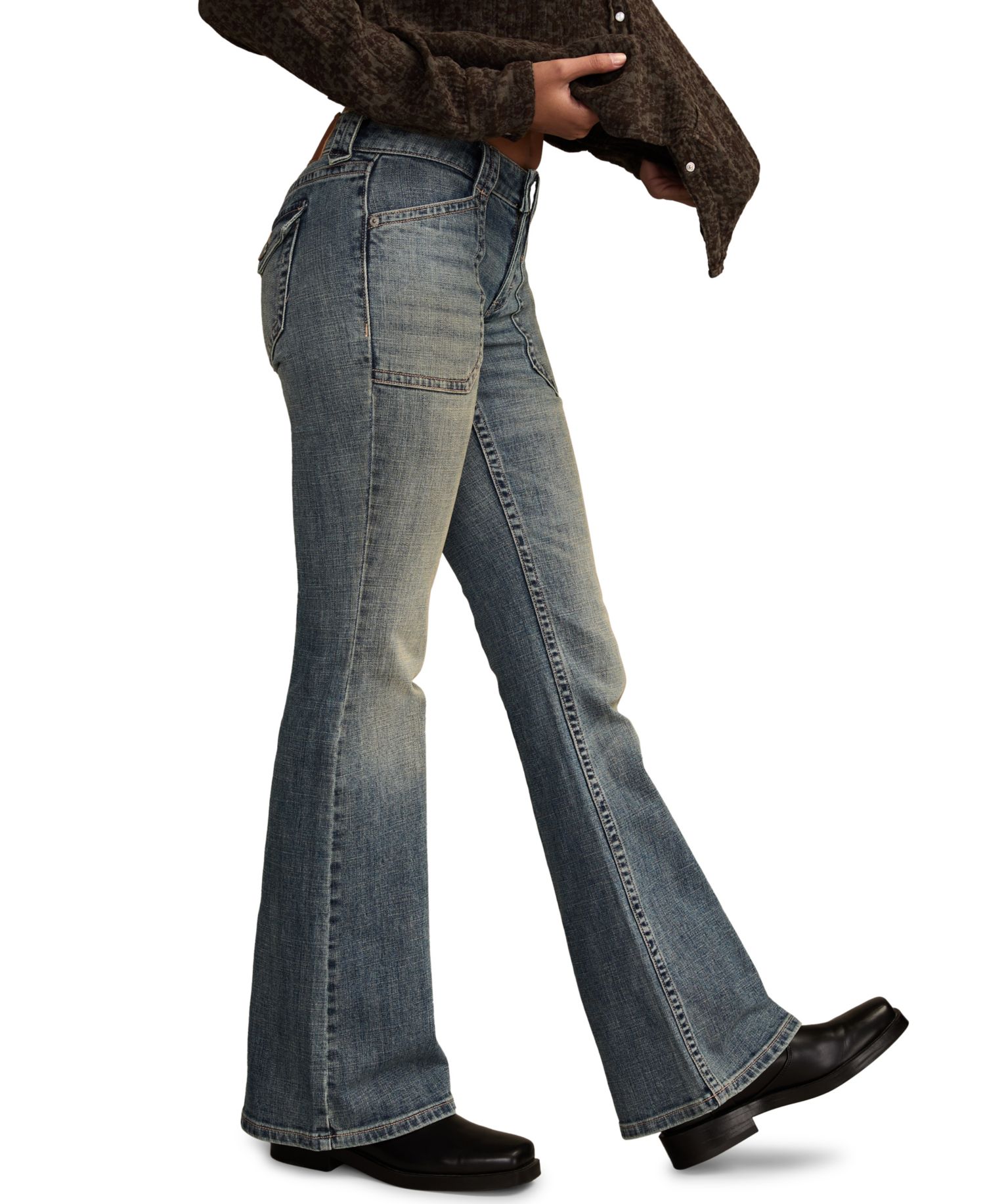 Women's Low Rise Flare Jeans