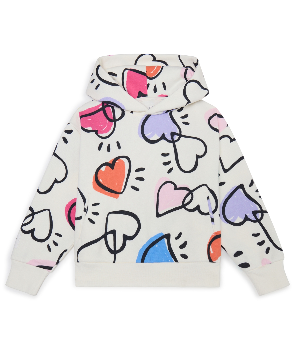 Color Lab Unisex 2t-6x Pull-on Printed Long Sleeve Hoodie In White