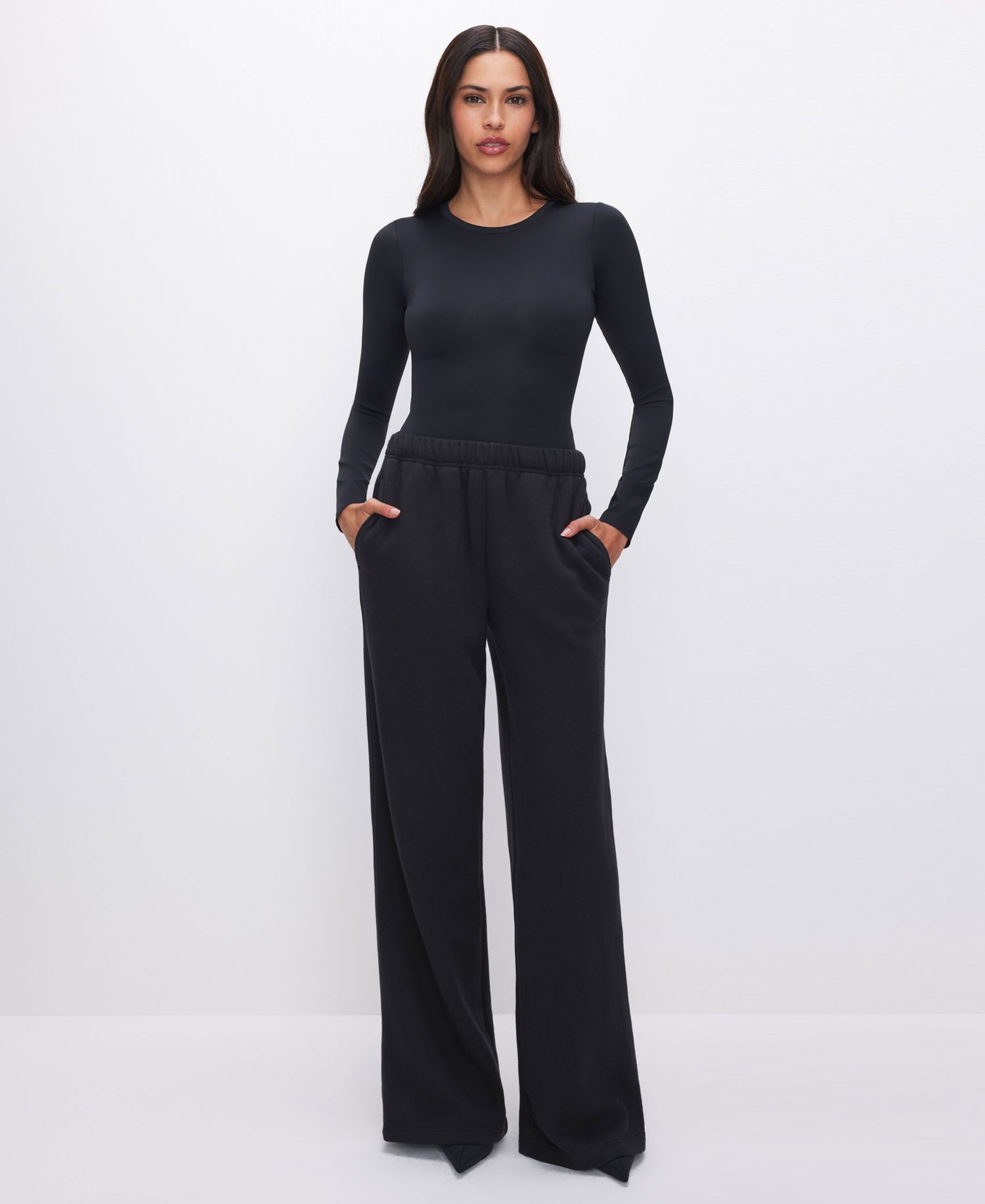 Women's Sculpting Crew Neck Bodysuit Top, Regular & Plus Size