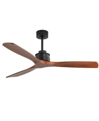 60-inch Modern 3-Blade Solid Wood Without Light With 6-Speed Remote Control and Forward Reverse Function Ceiling Fan