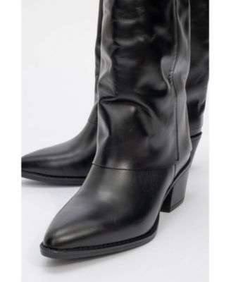 Teodora Leather Block Heel Boot (Women)