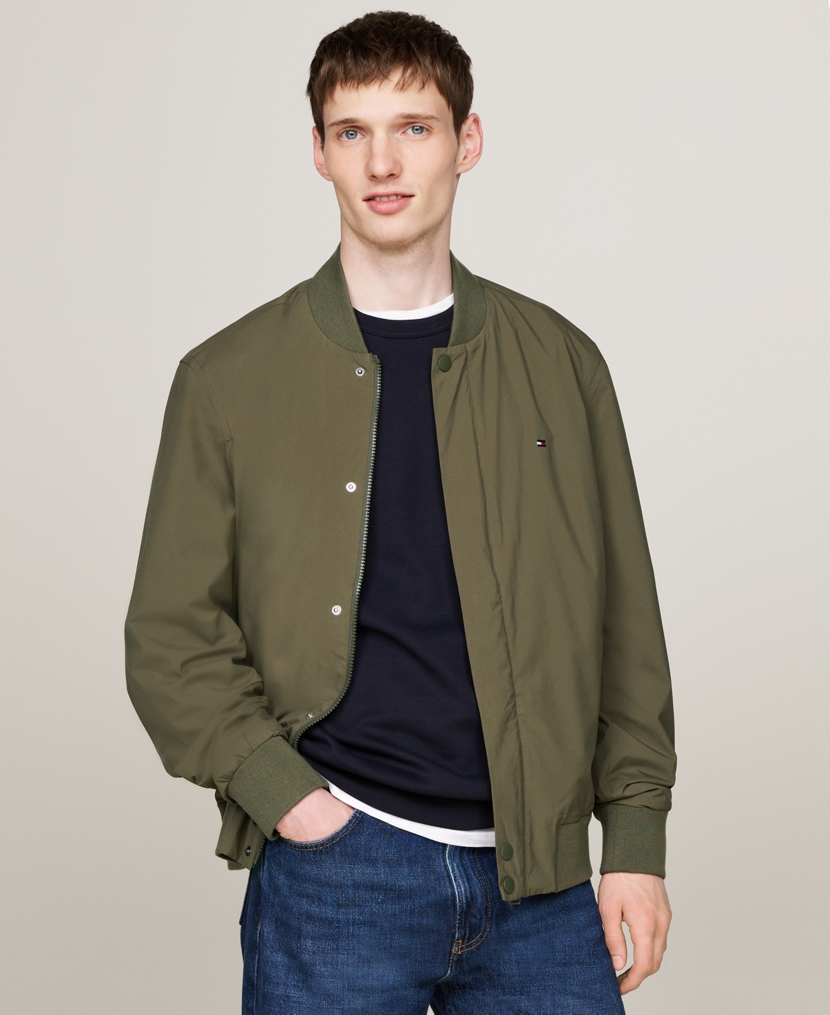 Tommy Hilfiger Men's Lightweight Tech Bomber Jacket