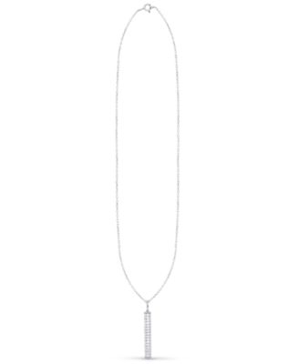 White Diamond Pendant Necklace (1/2 ct. t.w.) in Sterling Silver