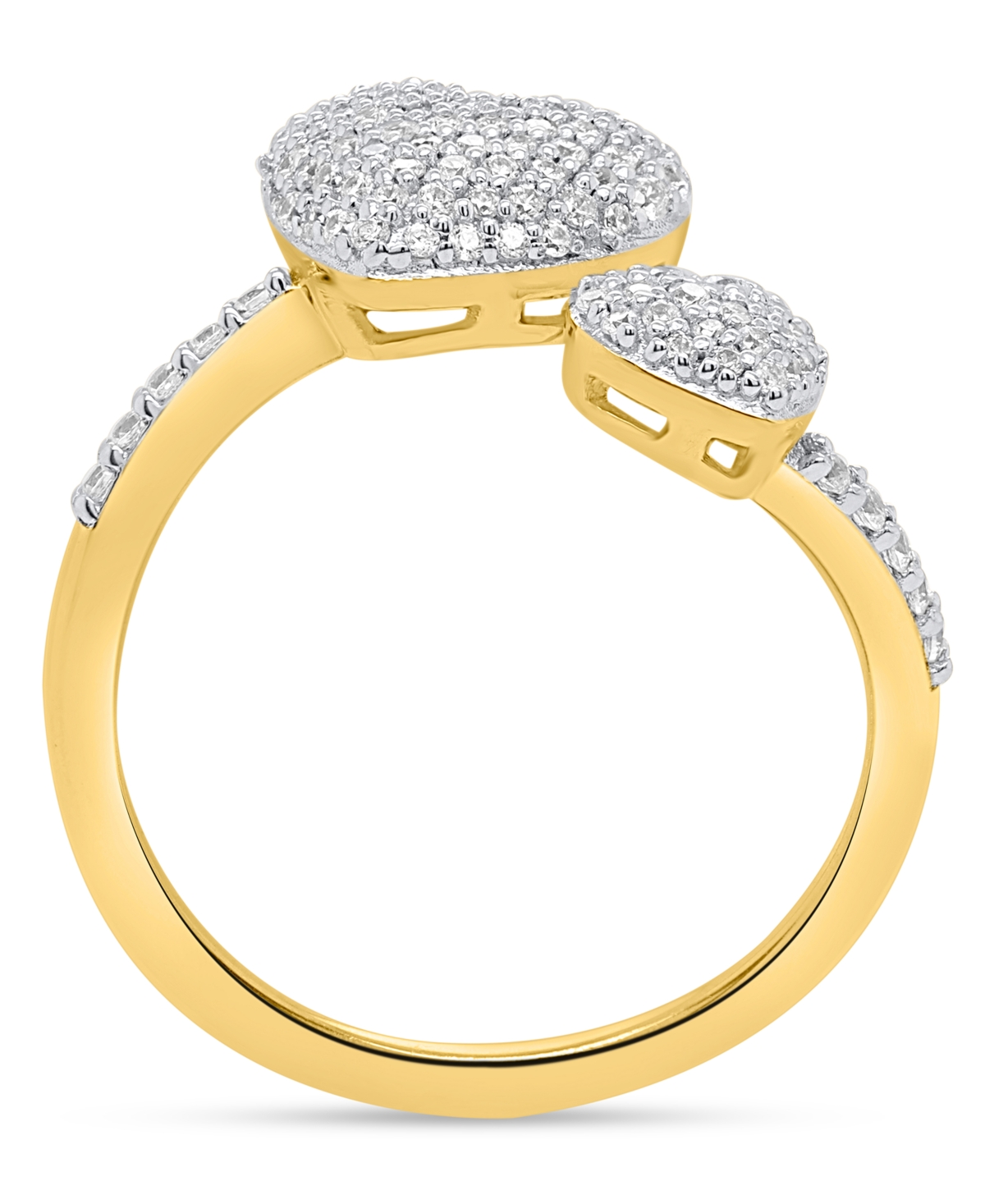 Macy's White Diamond Ring (1/2 Ct. T.w.) In 14k Gold Plated With Sterling Silver In White