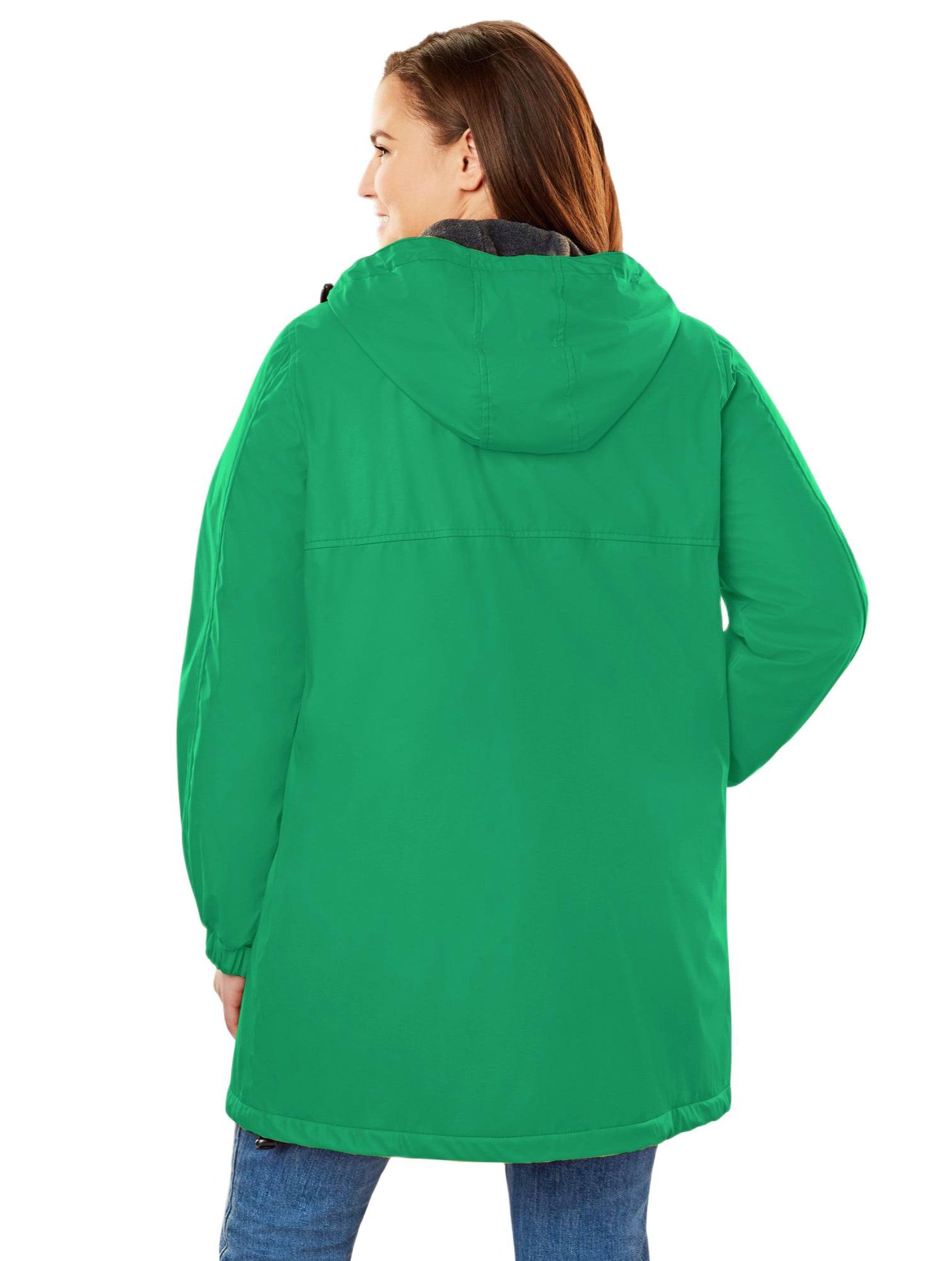 Plus Size Hooded Slicker Raincoat