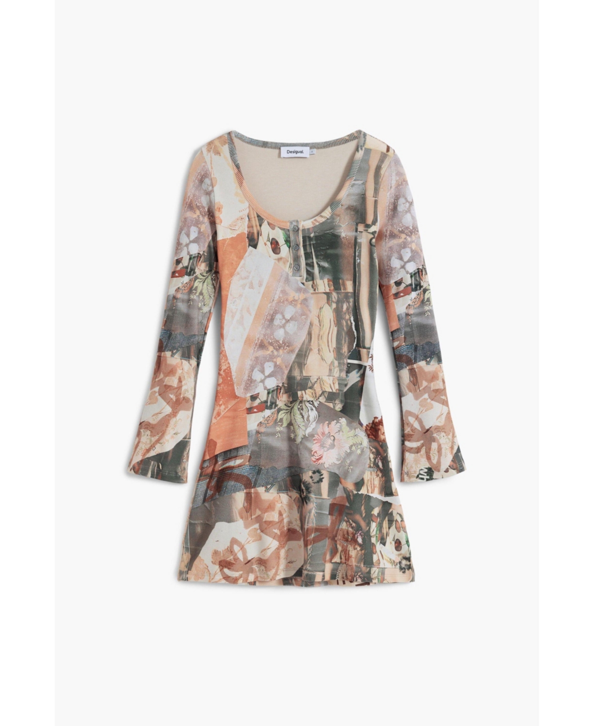 Desigual Polyester Women's Dress In Neutral