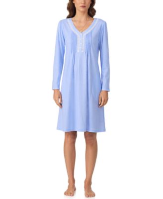 Women's Printed Long Sleeve Night Gown