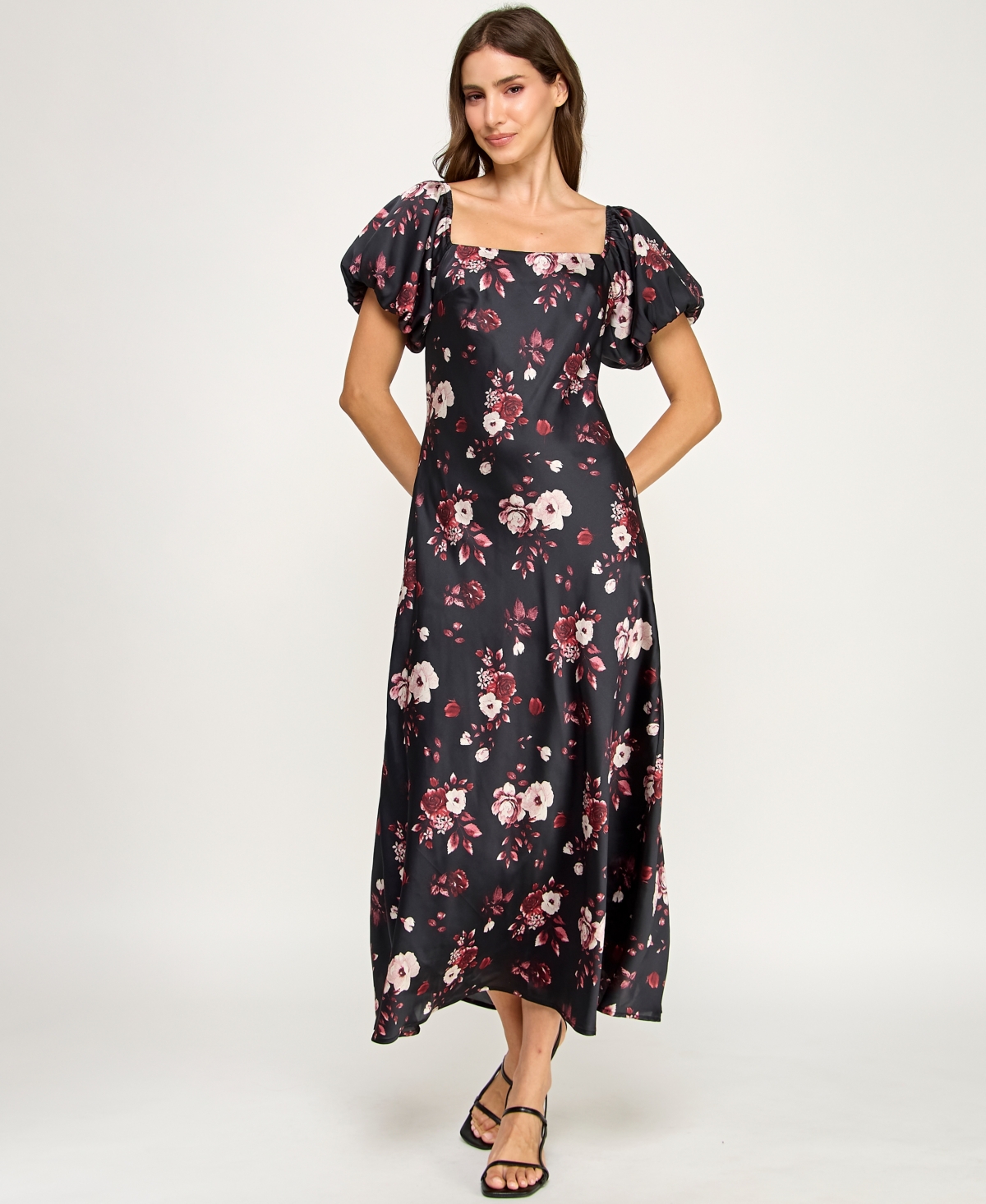 Row A Women's Short Bubble Sleeves Dress
